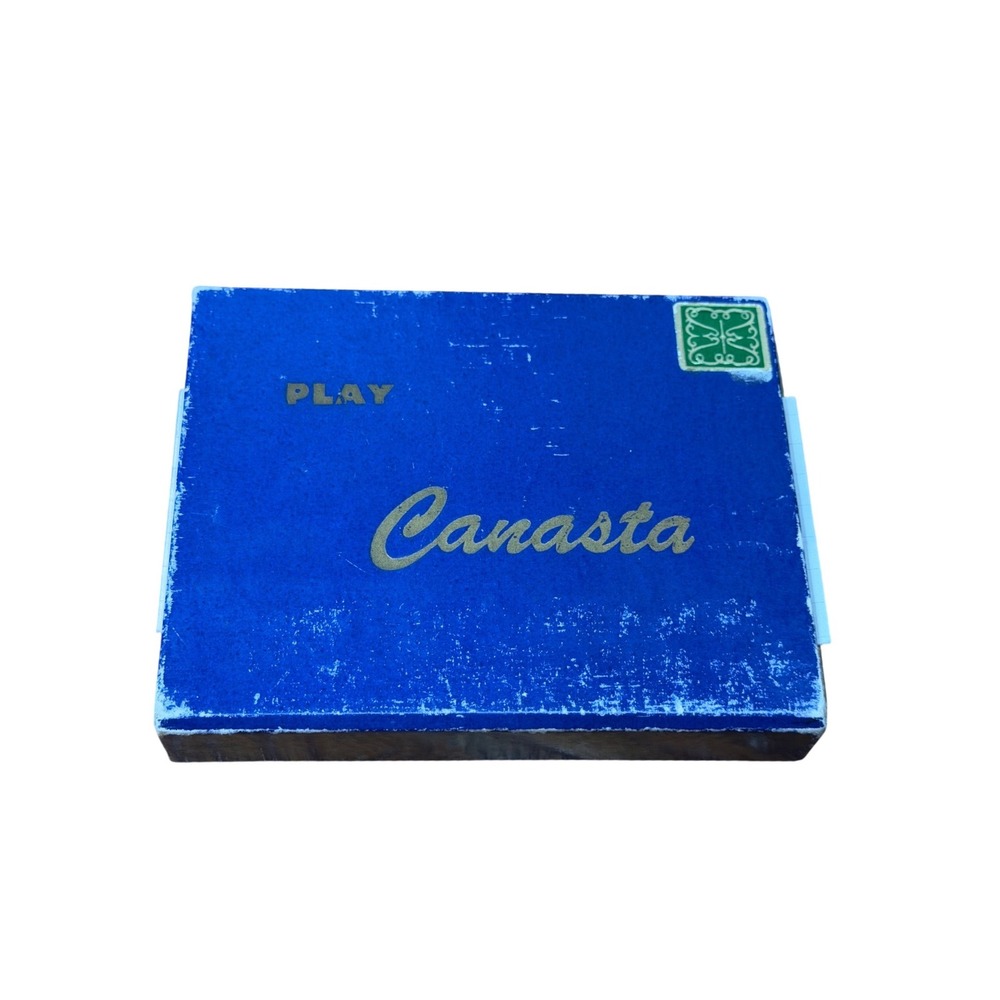 Vintage 1958 Play‎ Canasta Card Game Set Complete Double Deck Rooster Graphics